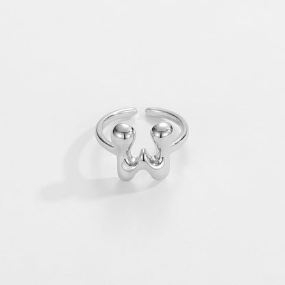 BowLift | Cute Bubble Letter Initial Ring