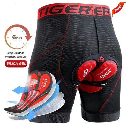 BowLift | Breathable Mesh Cycling Shorts with Gel Padding | Shockproof Cycling Shorts for Men