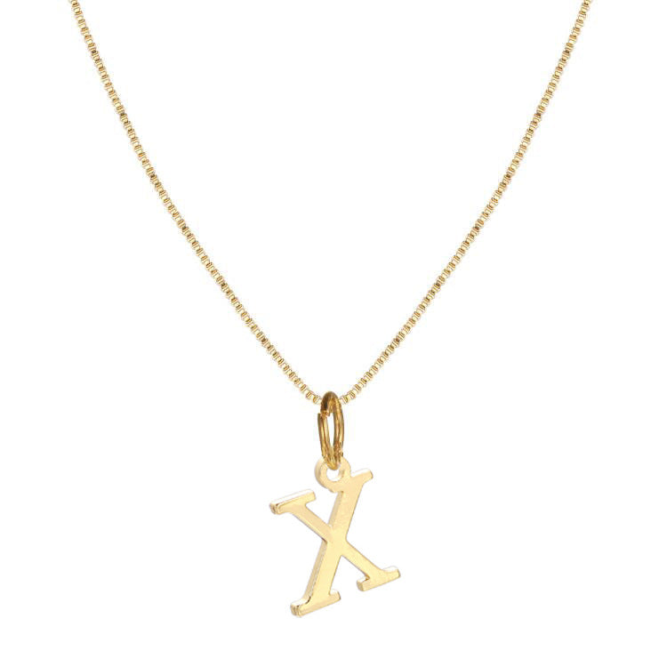 Skanto | 14k Minimal Serif Initial Necklace