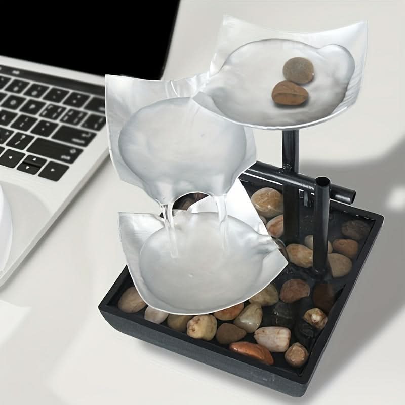 Skanto | Glow LED Leaf Fountain – Modern Indoor Water Feature