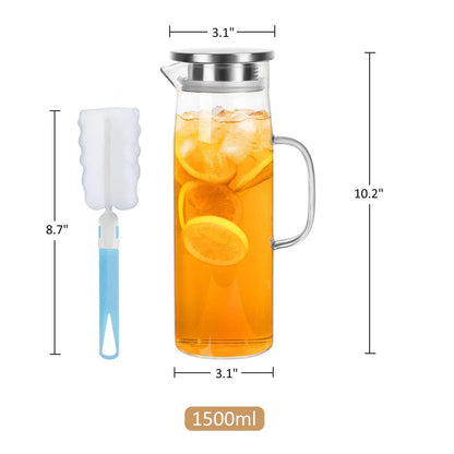 Skanto | Cylindrical Heat-Resistant Glass Carafe