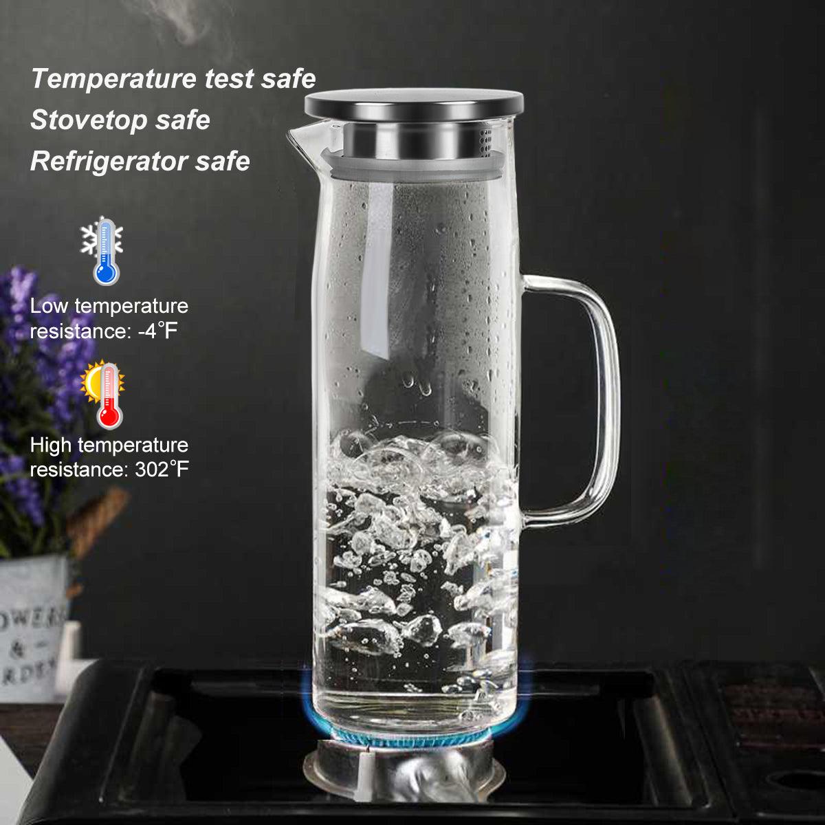 Skanto | Cylindrical Heat-Resistant Glass Carafe