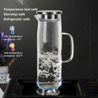 Skanto | Cylindrical Heat-Resistant Glass Carafe