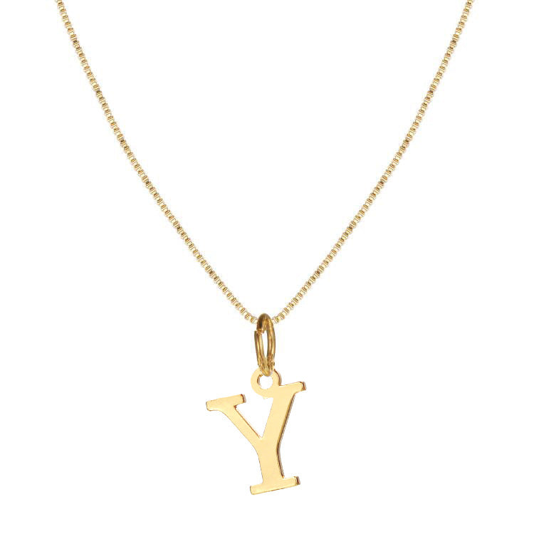 Skanto | 14k Minimal Serif Initial Necklace