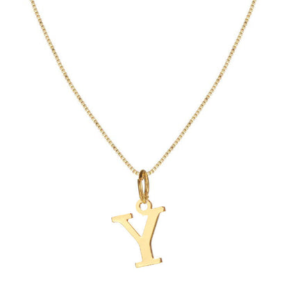 Skanto | 14k Minimal Serif Initial Necklace