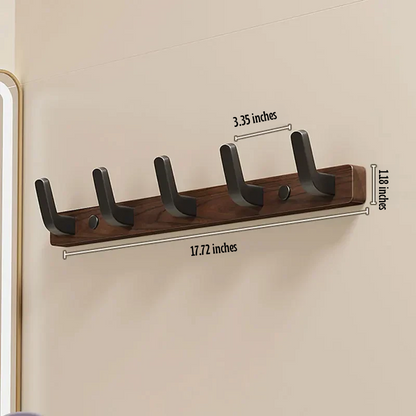 BowLift | Minimalist Wall-Mounted Coat Hook with Wood & Metal Coat Holder