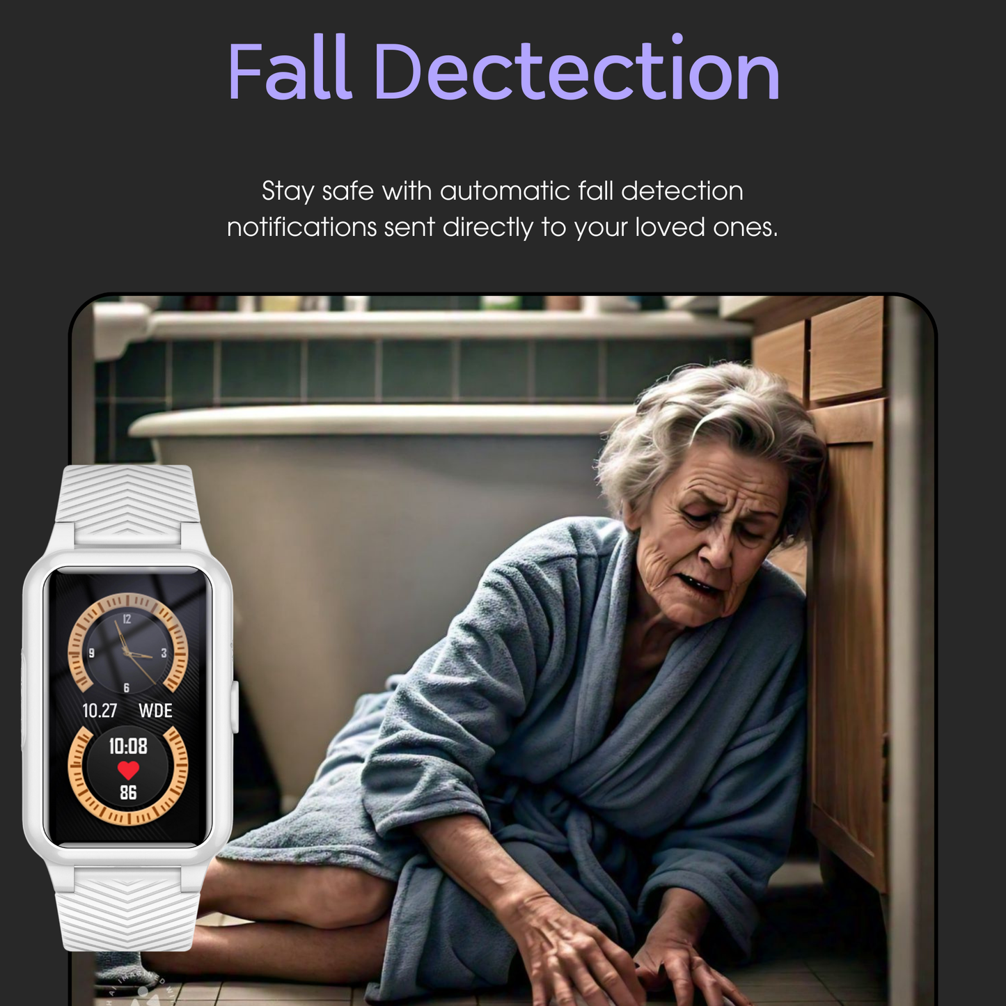 Skanto | Senior Safety Watch with Fall Detection and GPS – Smart Care Smartwatch