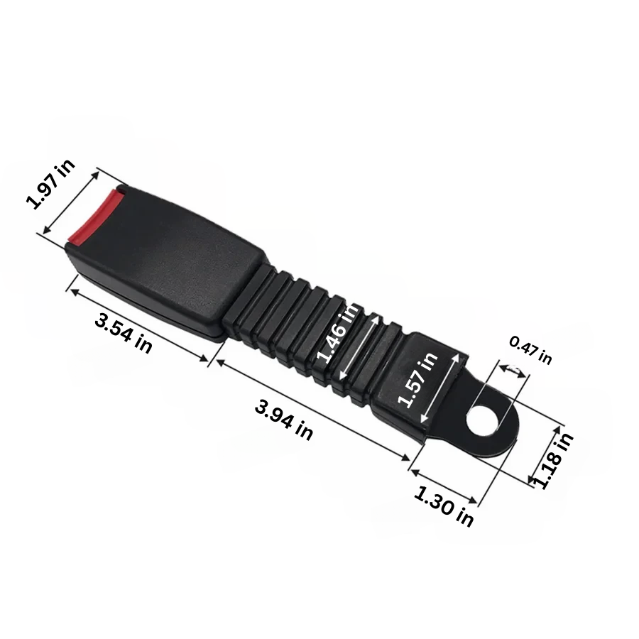 Adjustable seat belt extender for more safety and comfort in the car