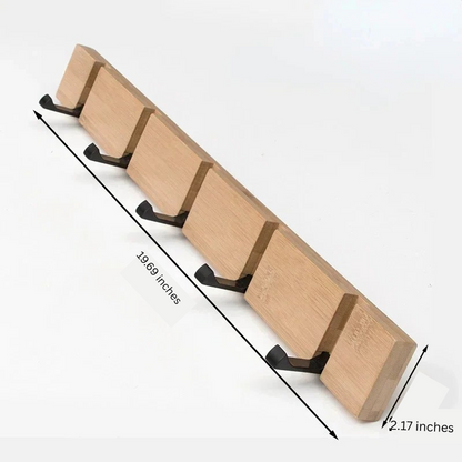 Skanto | Wall-Mounted Wooden Hanger with Hidden Hooks