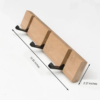 Skanto | Wall-Mounted Wooden Hanger with Hidden Hooks