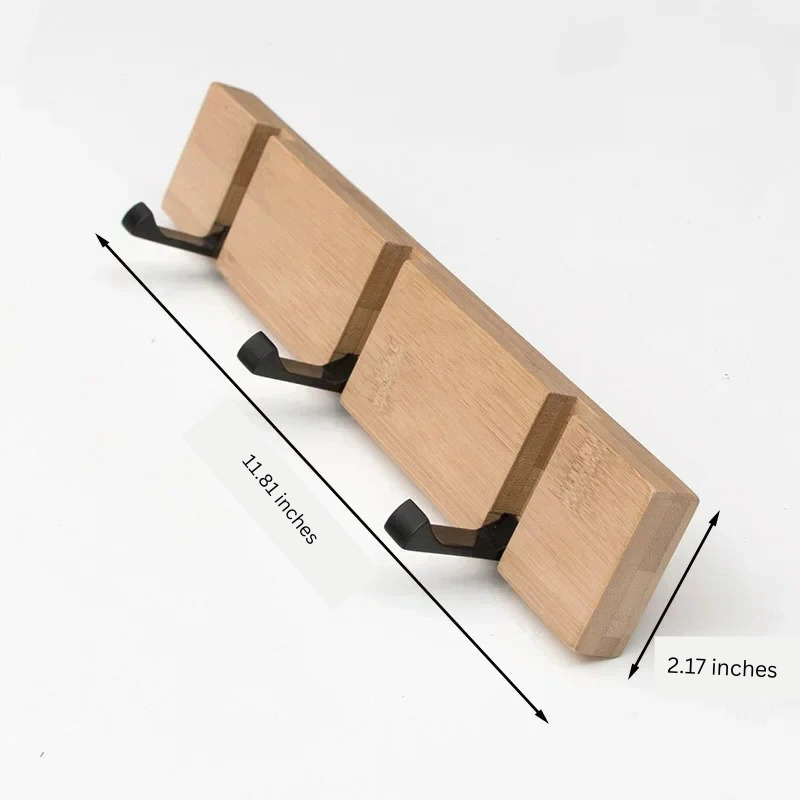 Skanto | Wall-Mounted Wooden Hanger with Hidden Hooks