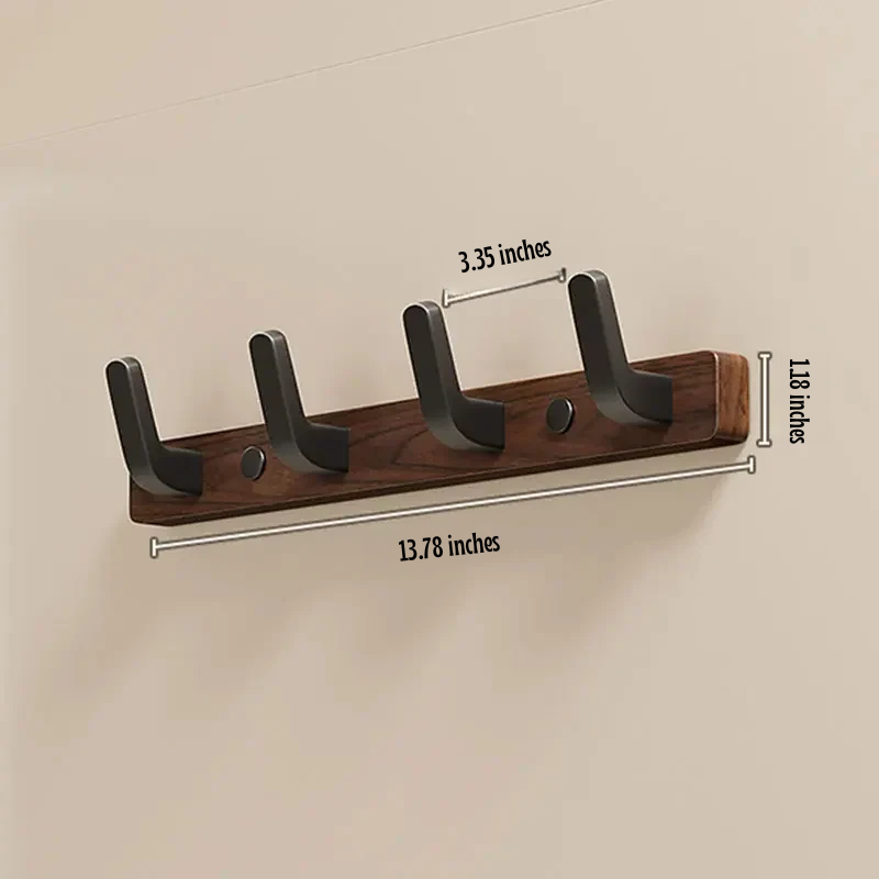 BowLift | Minimalist Wall-Mounted Coat Hook with Wood & Metal Coat Holder