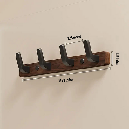 BowLift | Minimalist Wall-Mounted Coat Hook with Wood & Metal Coat Holder