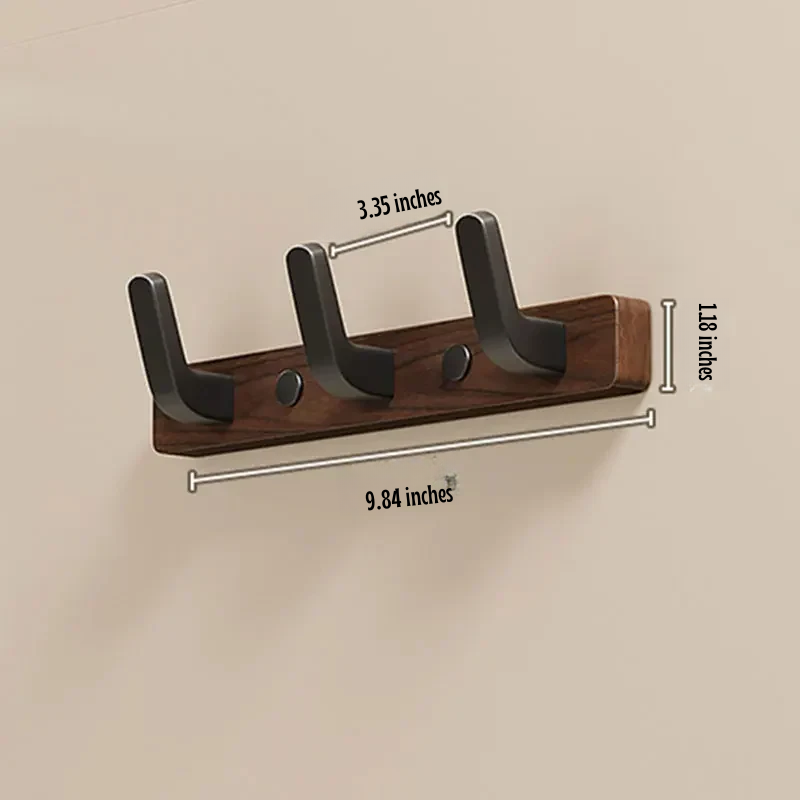 Minimalist wall coat hook with wood and metal coat rack