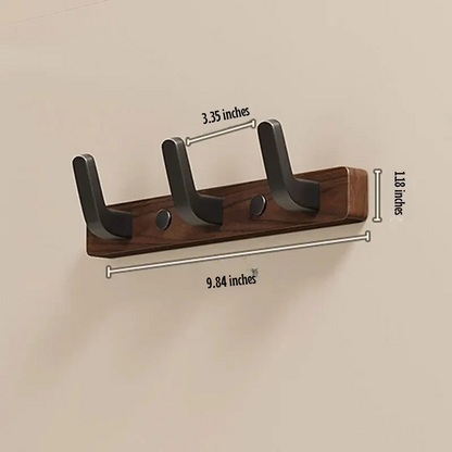 Minimalist wall coat hook with wood and metal coat rack