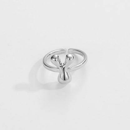 BowLift | Cute Bubble Letter Initial Ring