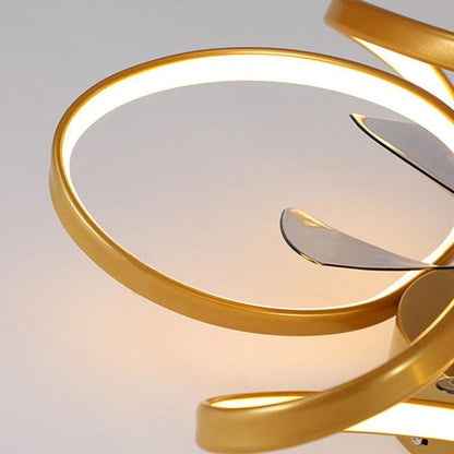Skanto | Stylish LED Ceiling Fan with Remote Control and Flower Decoration