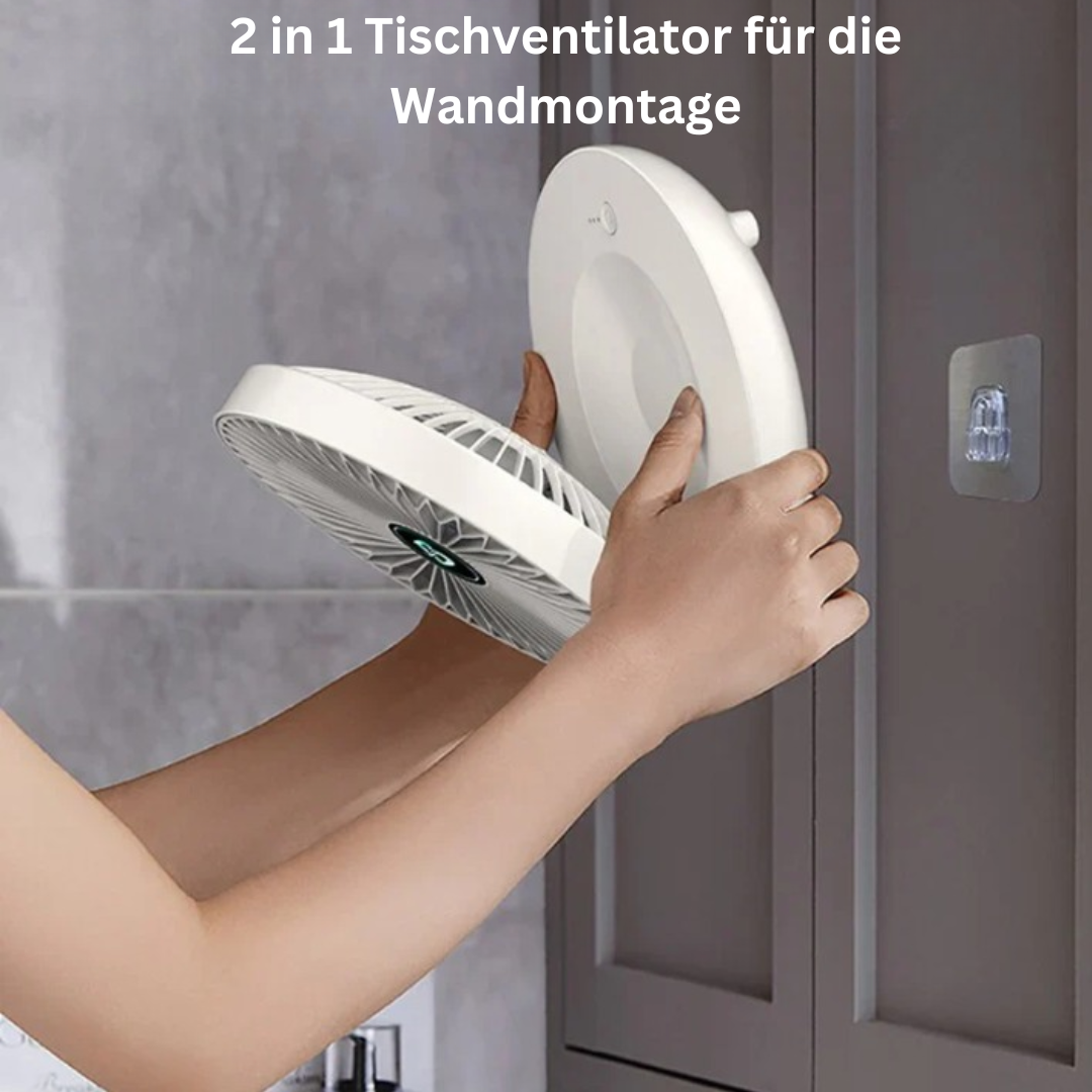BowLift | Portable Wall Fan | Multifunctional, USB Rechargeable & Whisper Quiet for Home, Office & Outdoor Use