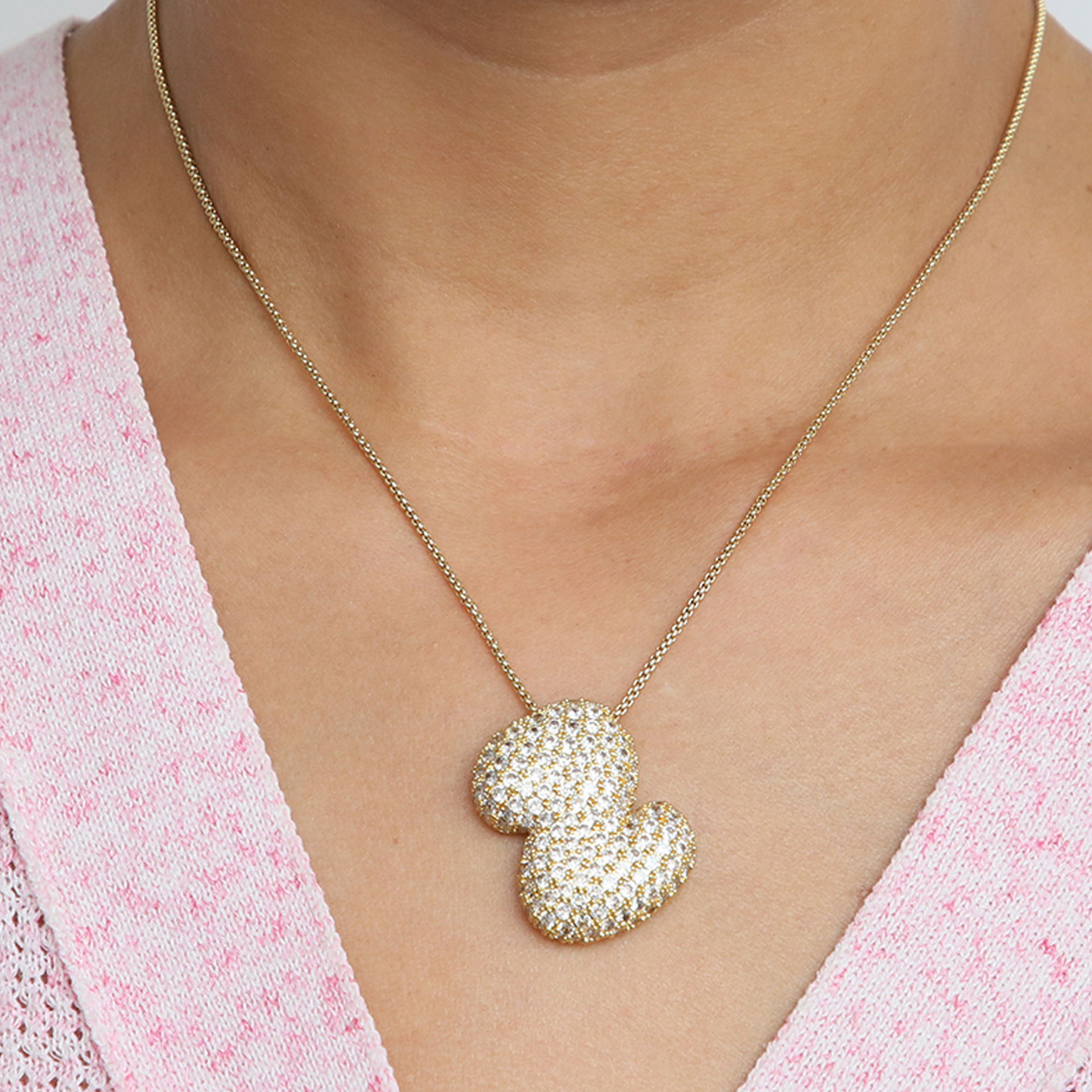 BowLift | Chunky Bubble Diamond Dazzle Initial Necklaces