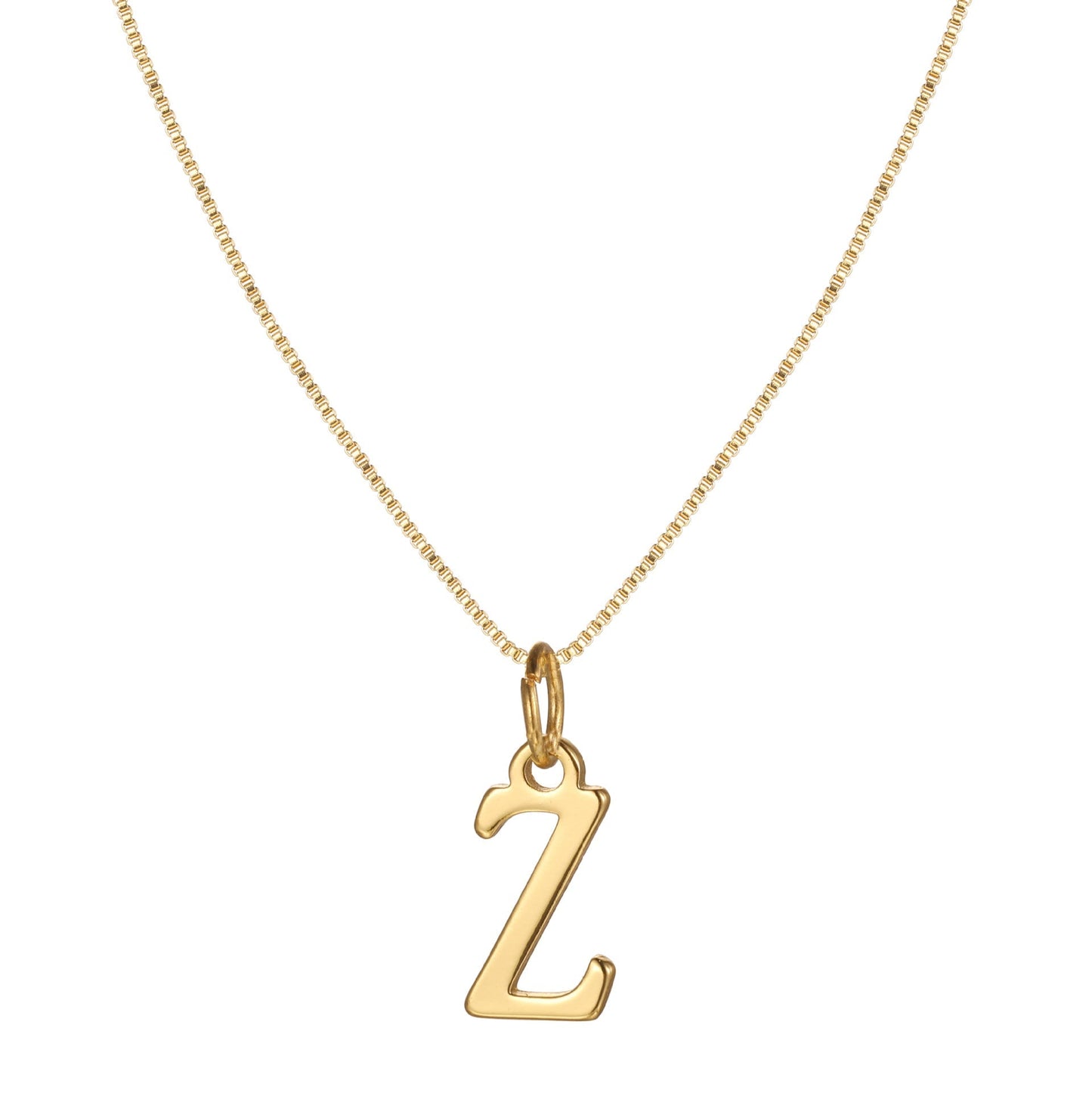 Skanto | 14k Minimal Serif Initial Necklace