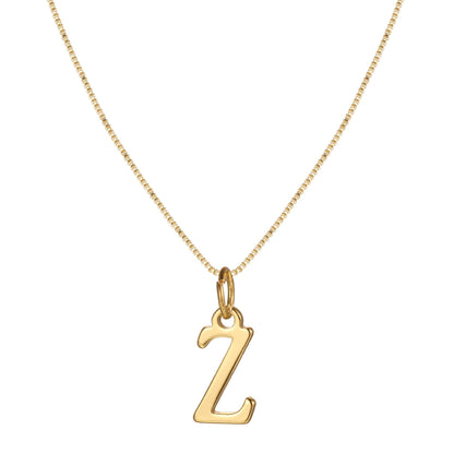 Skanto | 14k Minimal Serif Initial Necklace