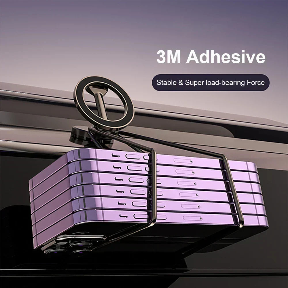 BowLift | 360° Foldable Magnetic Car Phone Holder – Adjustable & Secure Mount for All Smartphones
