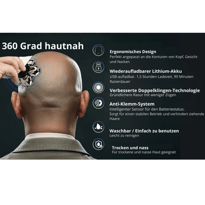 Skanto | 7D Electric Shaver with IP68 Waterproofing and USB Charging