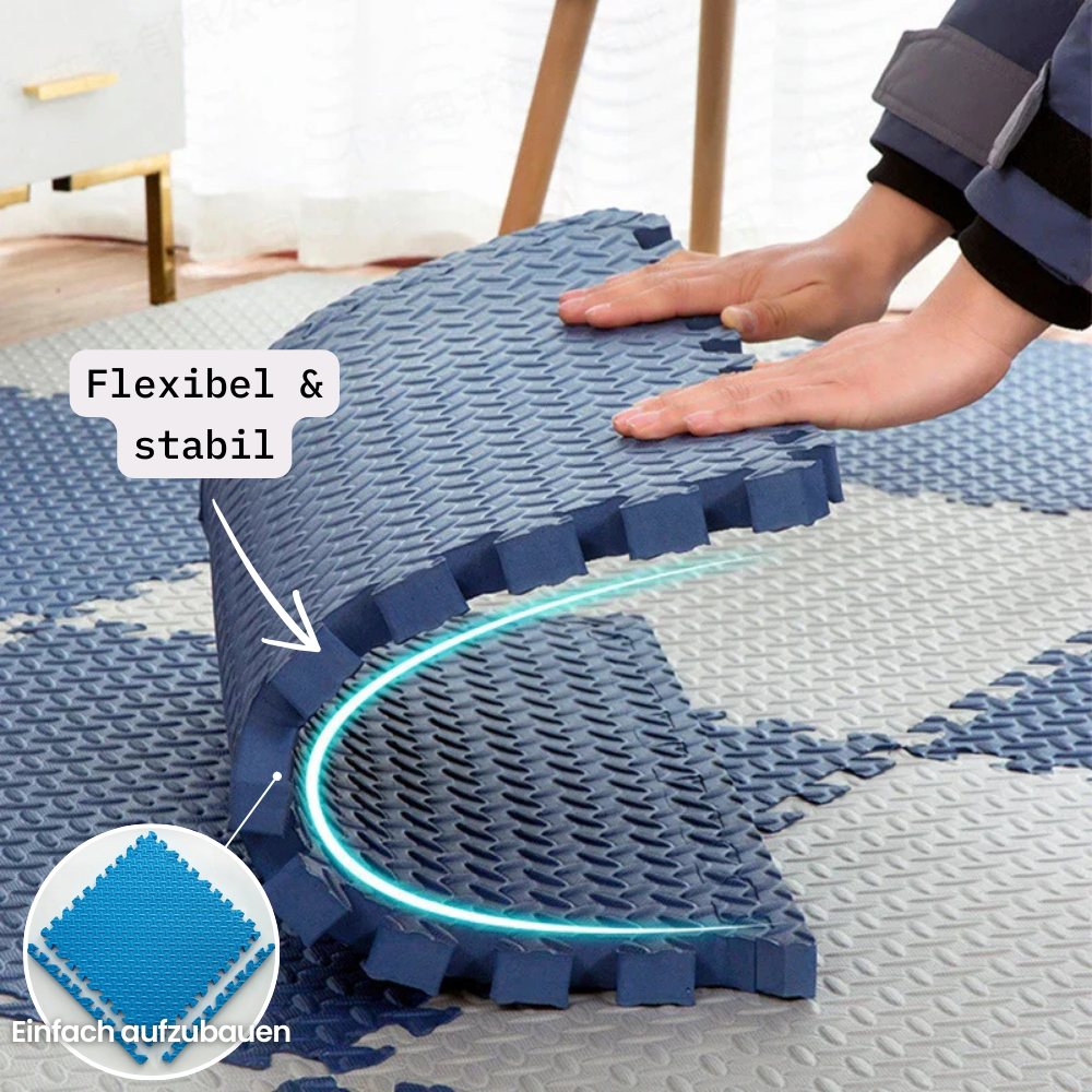 SpeelZacht Baby Playmat – 12-piece soft crawling mat for safe playing and exploring | Karnz