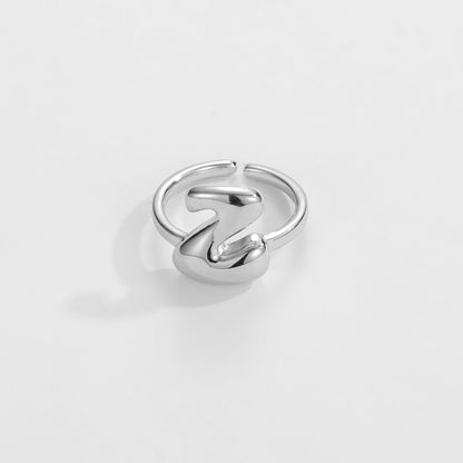 BowLift | Cute Bubble Letter Initial Ring