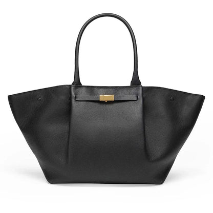Skanto | Tassa Luxurious Oversized Shoulder Bag with Gold Buckle – Elegant Minimalist Tote for Women