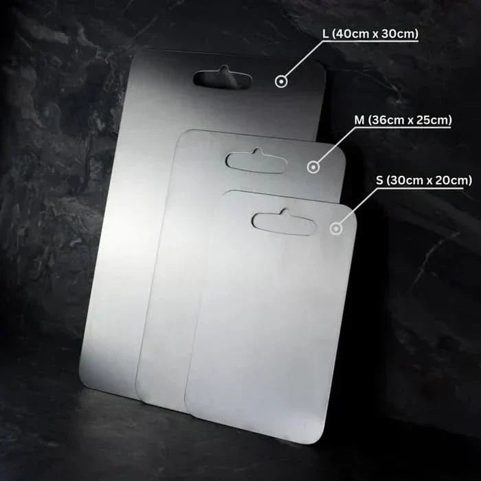 Skanto | SLICERA – Cutting Board Made of Titanium Steel, Cut-Resistant, Stainless & Durable