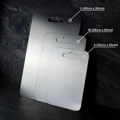 Skanto | SLICERA – Cutting Board Made of Titanium Steel, Cut-Resistant, Stainless & Durable