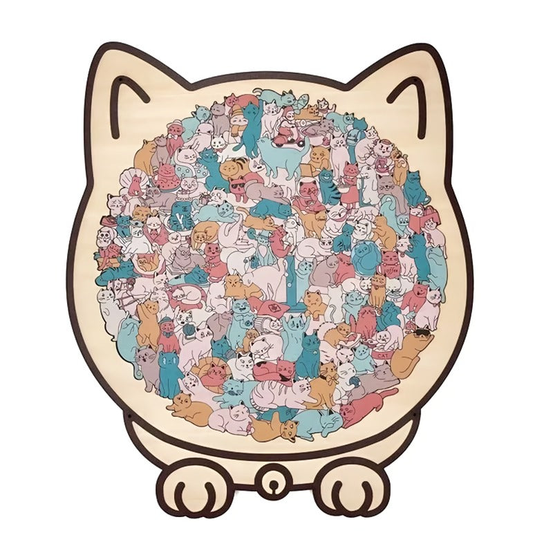Skanto | 135-Piece Wooden Cat Puzzle