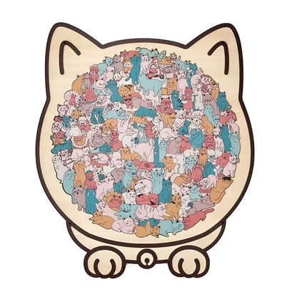 Skanto | 135-Piece Wooden Cat Puzzle
