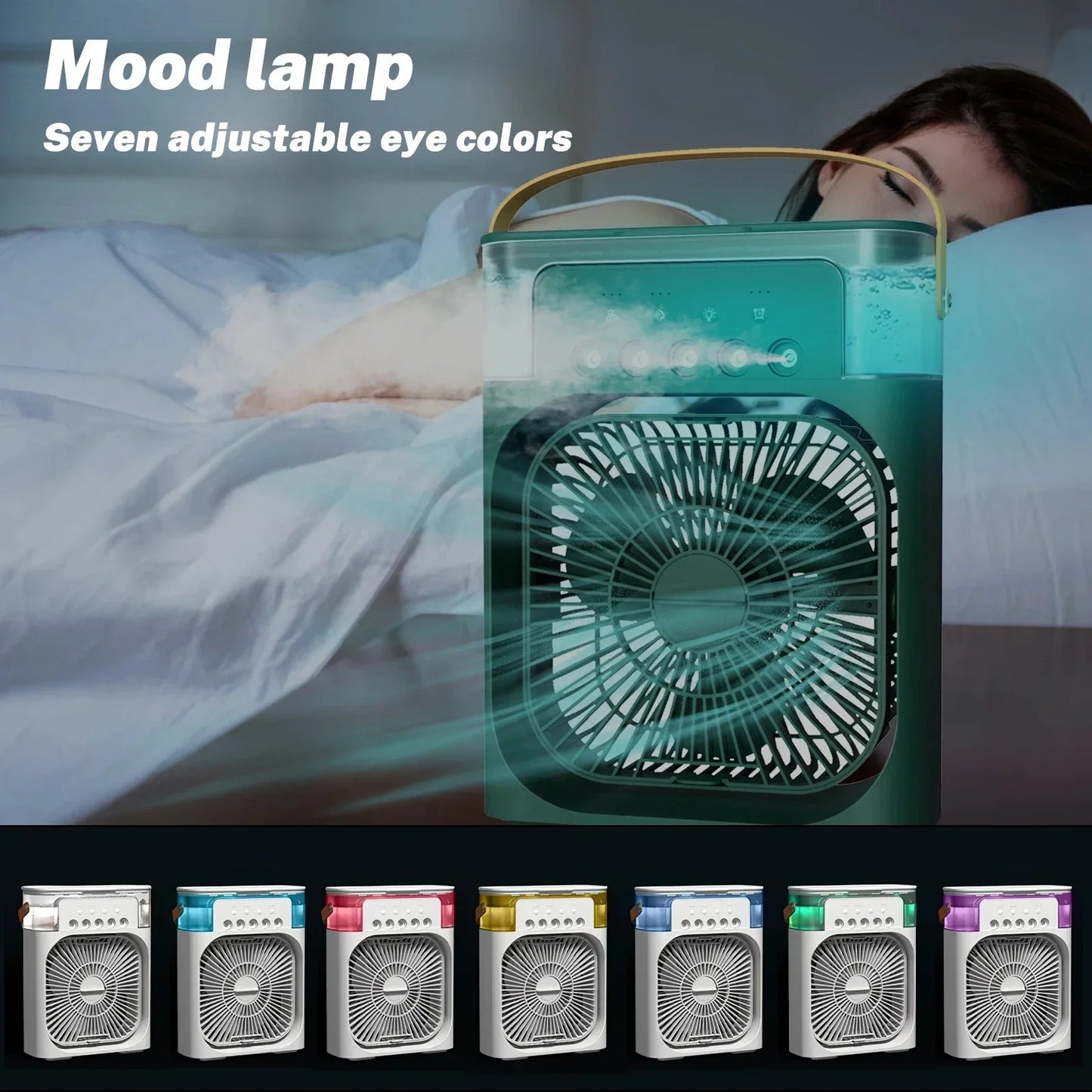 3-in-1 Portable Air Cooler with Humidifier and LED Night Light | Skanto