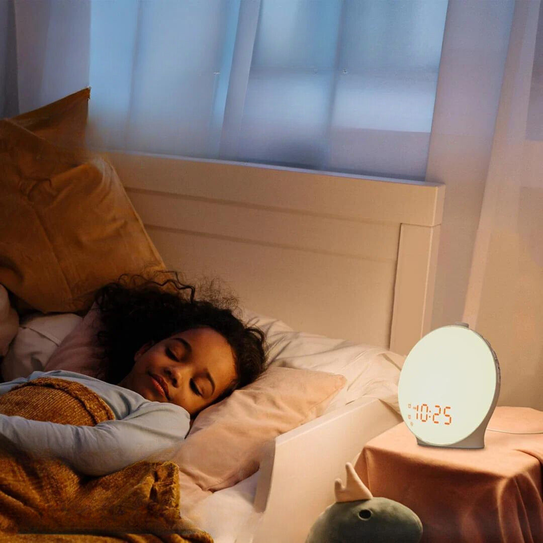Skanto Skanto | Luxury Sunrise Simulation Alarm Clock Lamp | Soothing Sounds, Mood Lighting & Dual Alarm for Relaxing Mornings