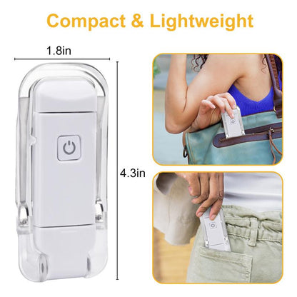 LED USB rechargeable book reading lamp, adjustable brightness, eye protection