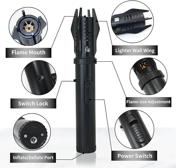 Windproof lighter with torch for self-defense | Bowlift