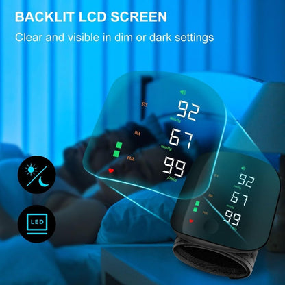 USB-C Rechargeable Wrist Blood Pressure Monitor Bowlift