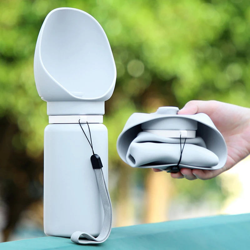Skanto | 550ml Foldable & Leak-Proof Pet Water Bottle for Travel