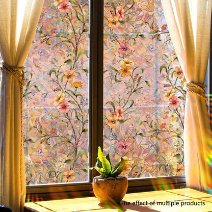BowLift | 💐 Colorful Floral Bouquet Window Sticker 🖼️ (Removable without leaving marks)