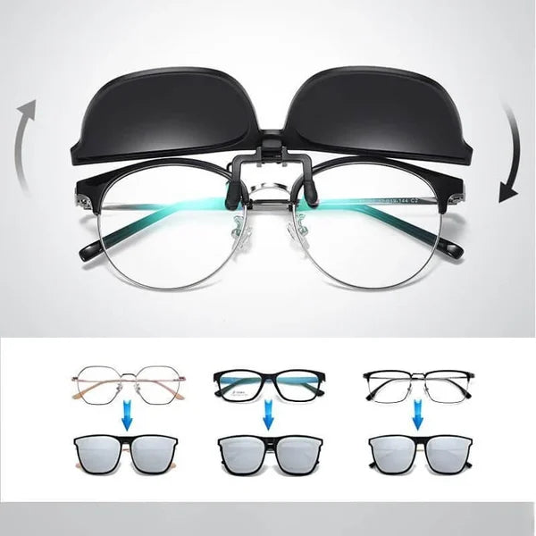 Skanto | OogZeker Clip-on Sunglasses – Lightweight Polarized UV400 Clips for Eyeglass Wearers