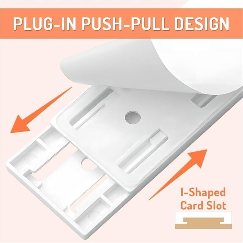 BowLift | Adhesive Power Strip Mounts | No-Drill Wall & Desk Organizer with Slide Rail