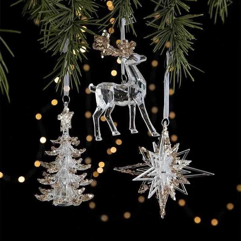 Skanto | Christmas Decorations Sequins Acrylic Transparent Pendant