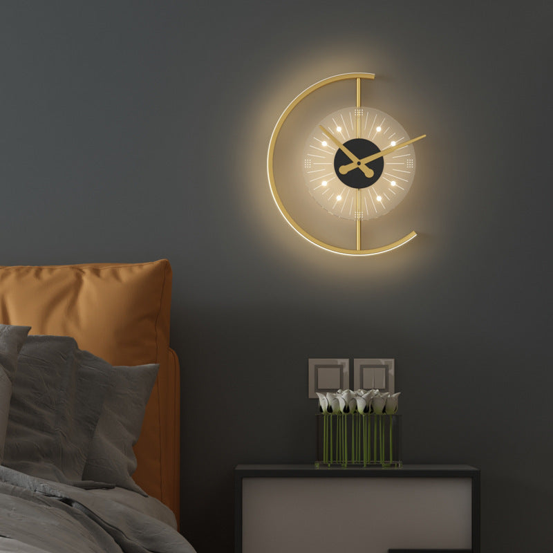 Skanto | Nordic Minimalist Silent Clock Wall Lamp