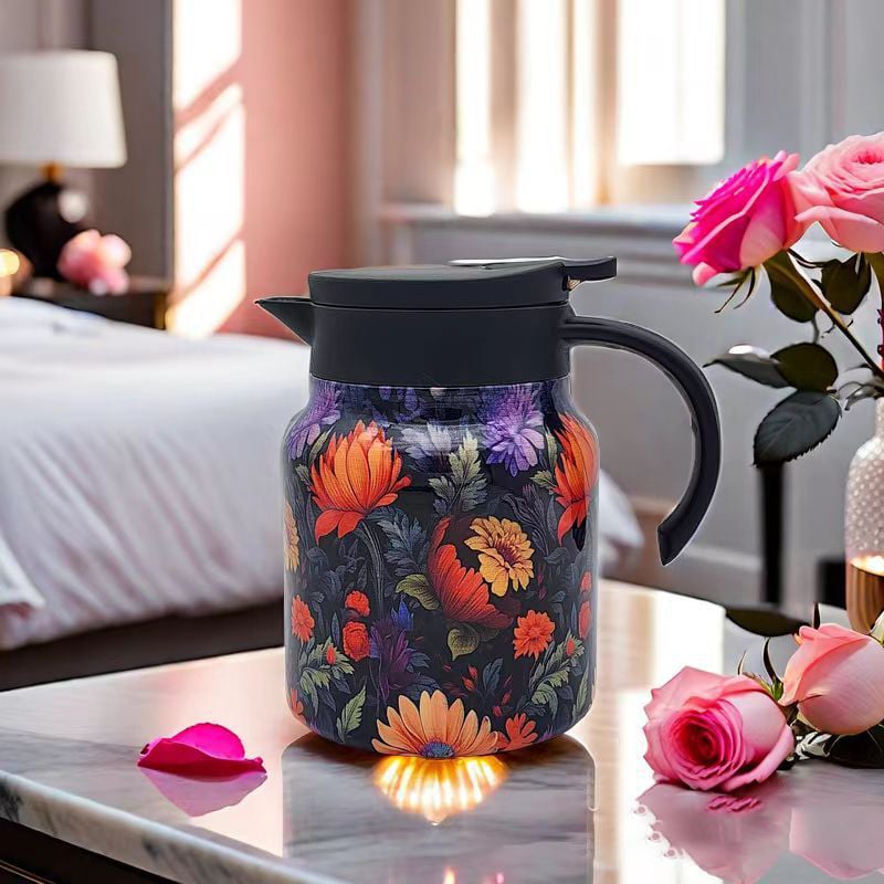 Skanto | Vintage Floral Pattern Teapot – Built-in Infuser
