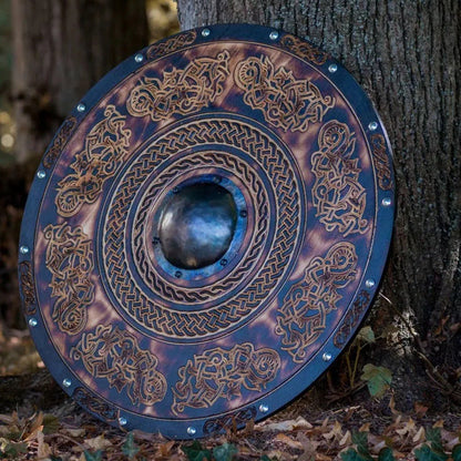 Skanto | Eivor Valhalla Raven Battle Damaged Viking Wood Shield 30CM