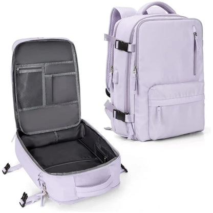 BowLift | Women's Large Travel Backpack – Waterproof Hiking Rucksack | Anti-Theft & USB Charging