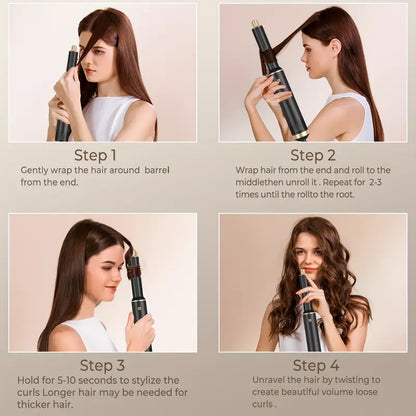BowLift | ProStyler 5-in-1 Hair Styling Set - Hair Dryer, Curling Iron and Straightening Brush