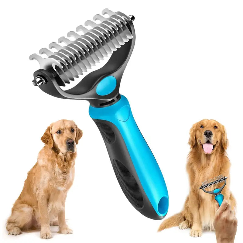 Double-Sided Pet Grooming Brush - End Pet Hair Chaos & Enjoy Quiet, Cozy Cuddle Sessions | Skanto